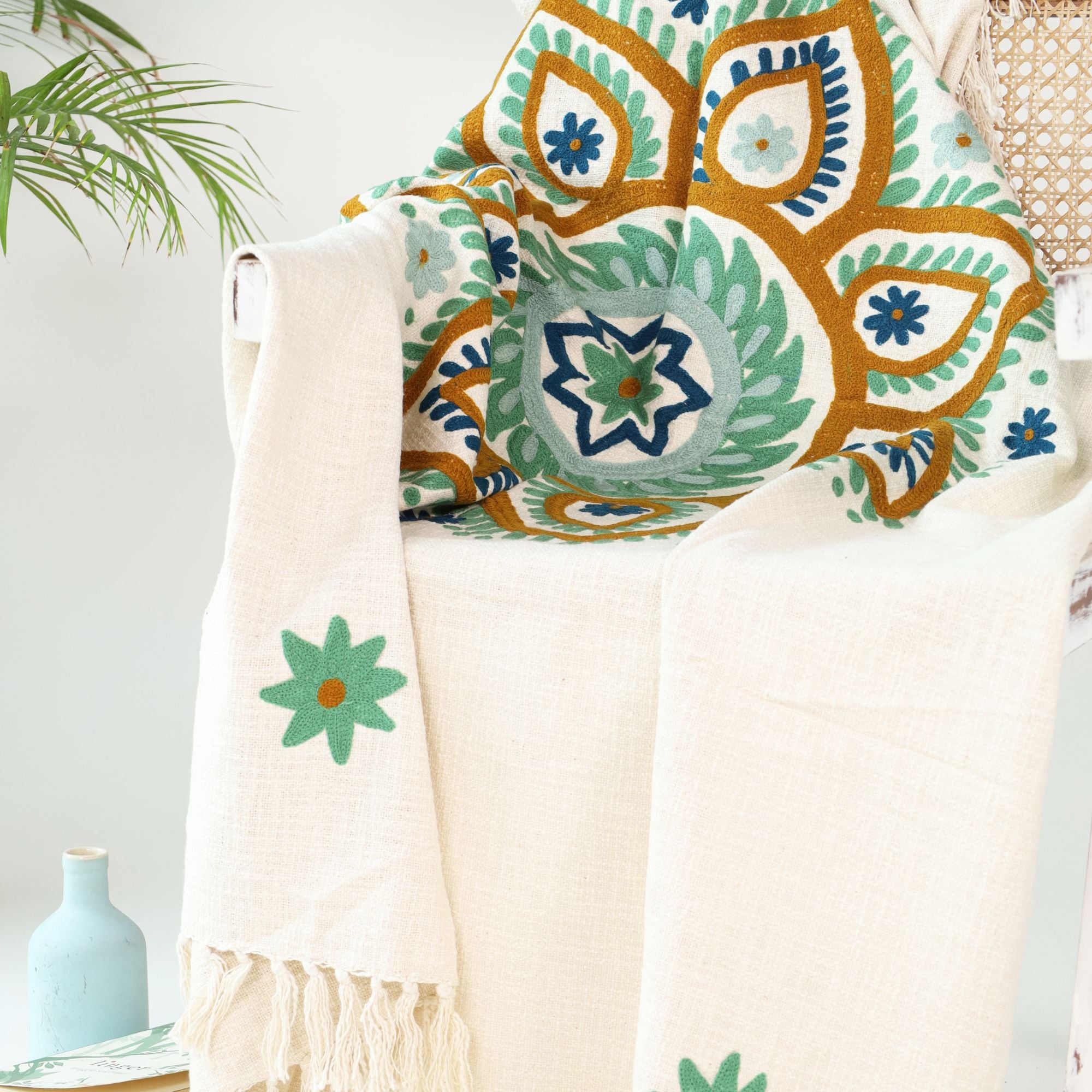 Antar Embroidery Throw