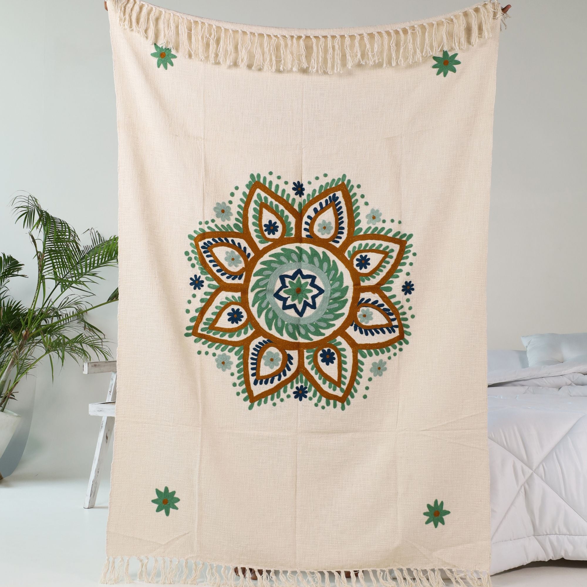 Antar Embroidery Throw