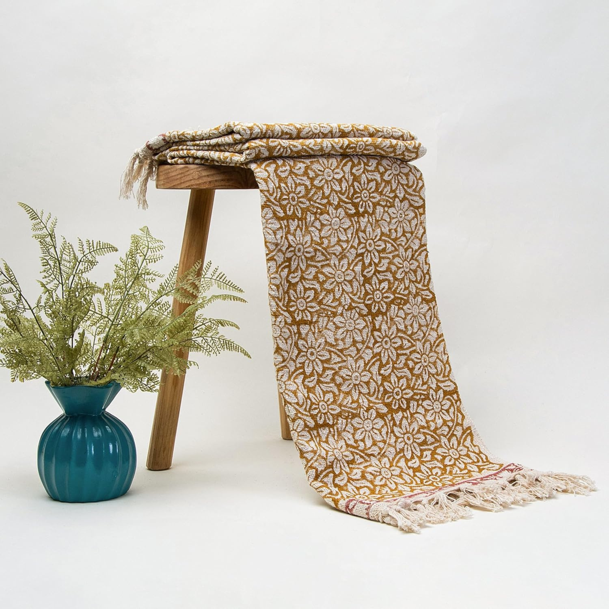 Surya Block Printed Throw