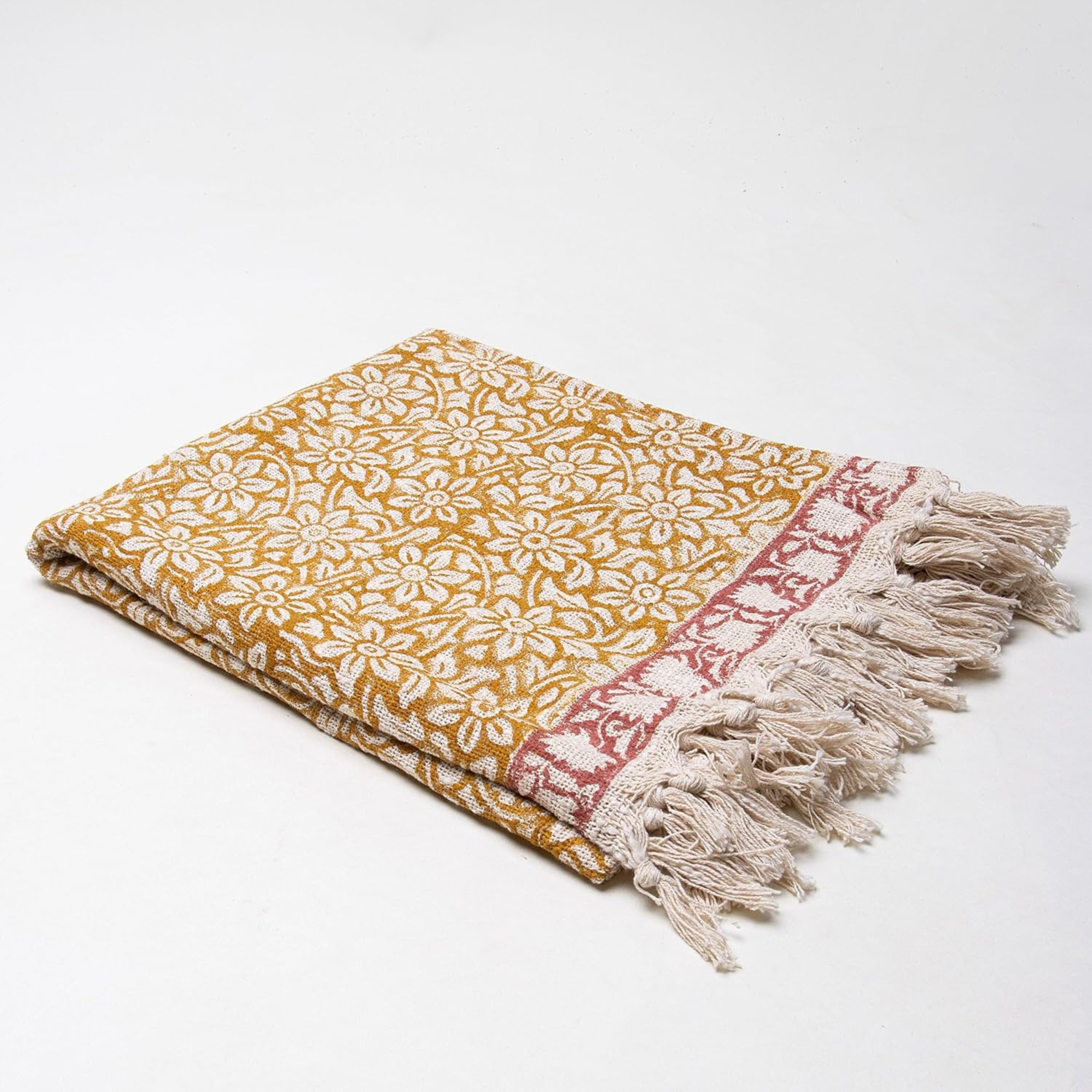 Surya Block Printed Throw