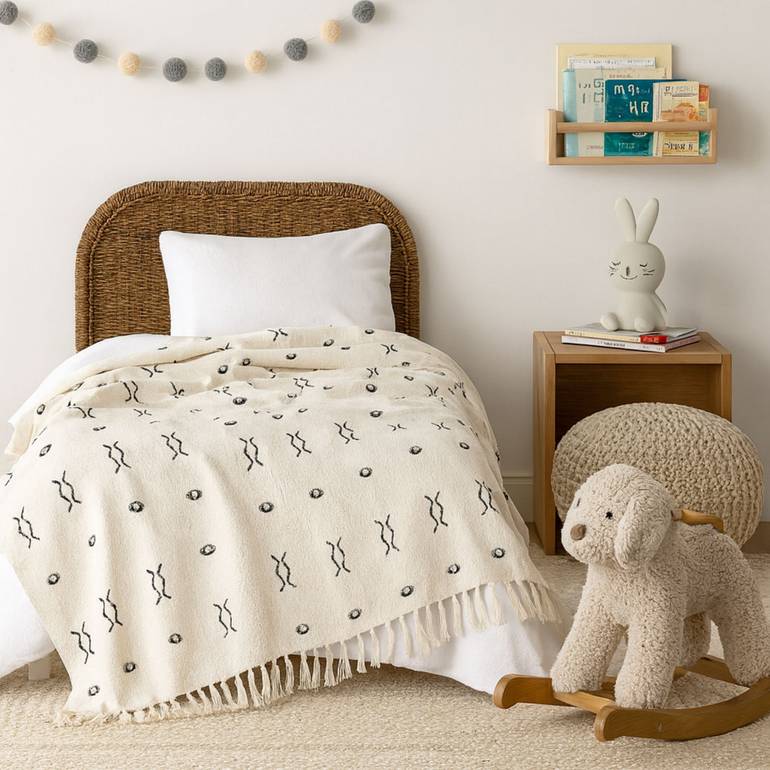 Tiny Toasties Kids Block Printed Throw