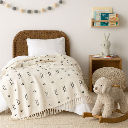 Tiny Toasties Kids Block Printed Throw