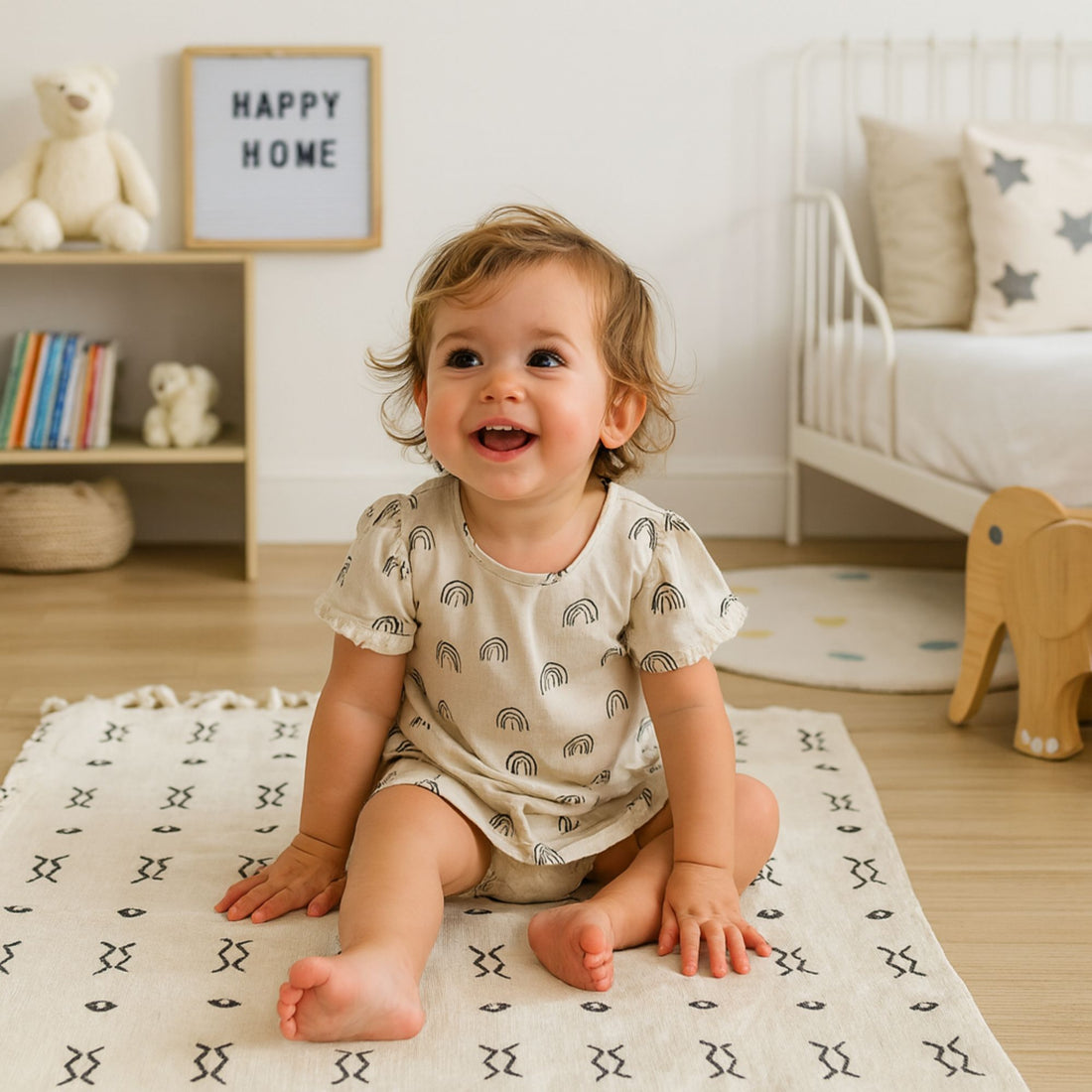 Tiny Toasties Kids Block Printed Throw
