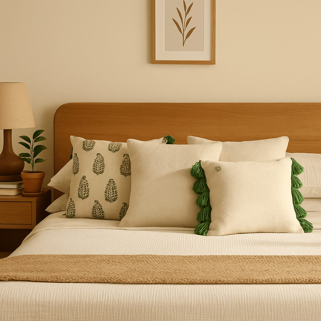 Emerald Leaf Bundle (Set of 3 Cushion Covers)