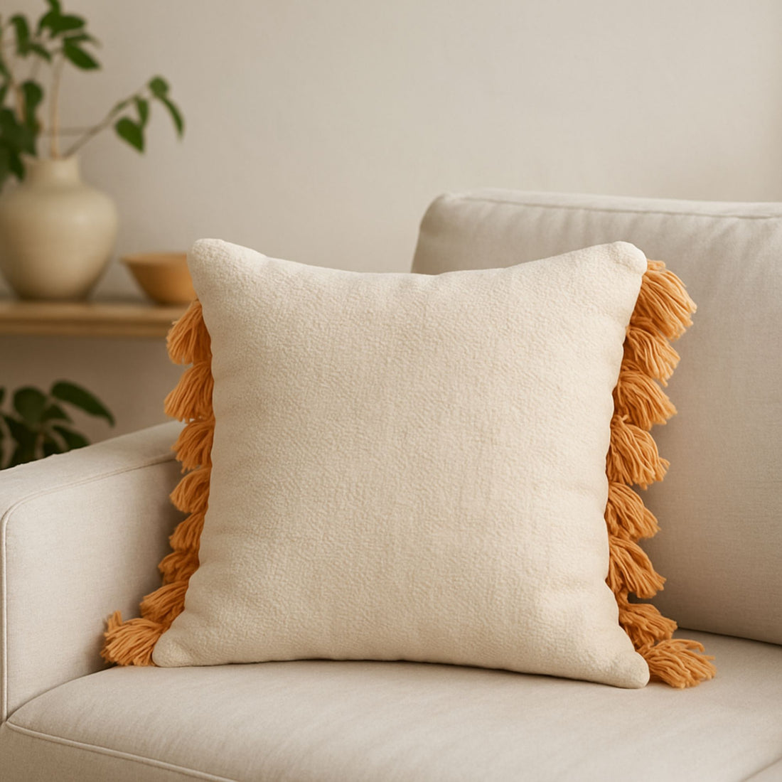 Peach Blossom Bundle (Set of 3 Cushion Covers; 1 Throw)