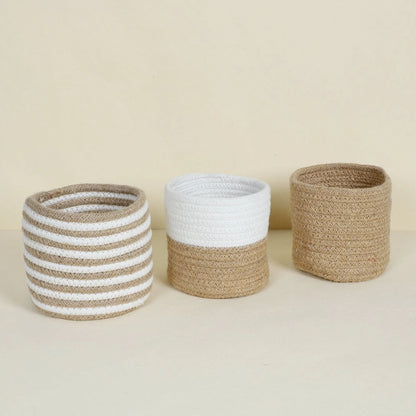 Ambo Handmade Jute Organizer - Set Of Three - Sarva Casa