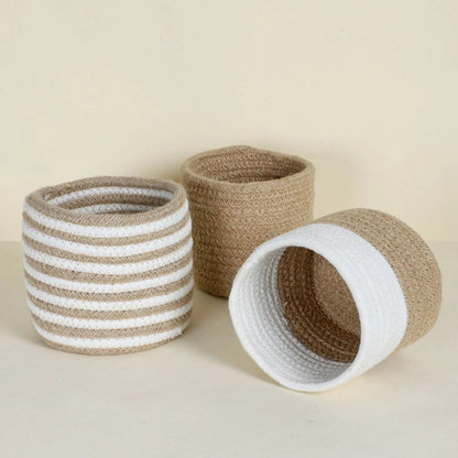 Ambo Handmade Jute Organizer - Set Of Three - Sarva Casa