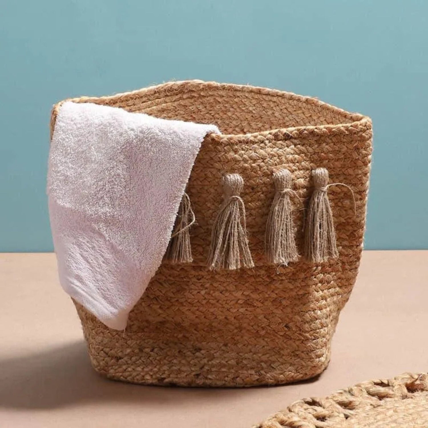 Mistrala Jute Laundry Basket - Sarva Casa