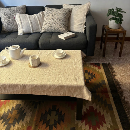 Raashi Jute Kilim Rug - Sarva Casa