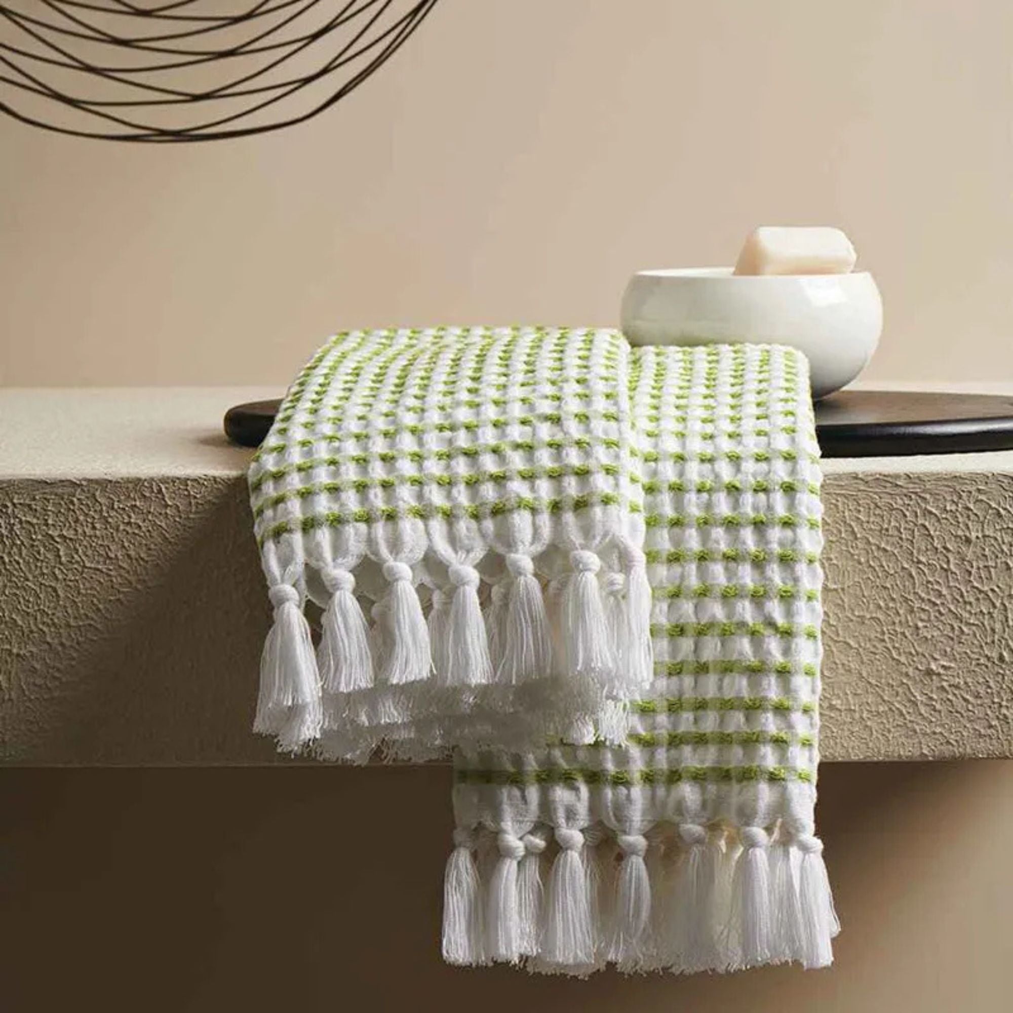 Resho Waffle Towel Combo (Kiwi) - Four Piece Set - Sarva Casa